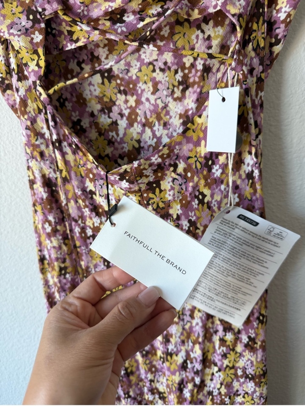 Faithfull the Brand Pink Floral Spaghetti-Strap Maxi Dress - Picture 6 of 8